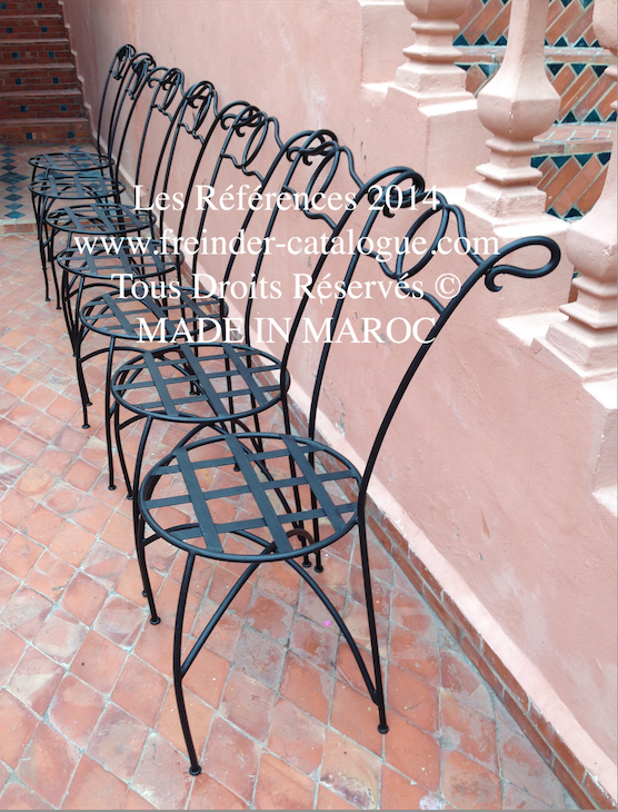 chaise en fer forgé design maroc